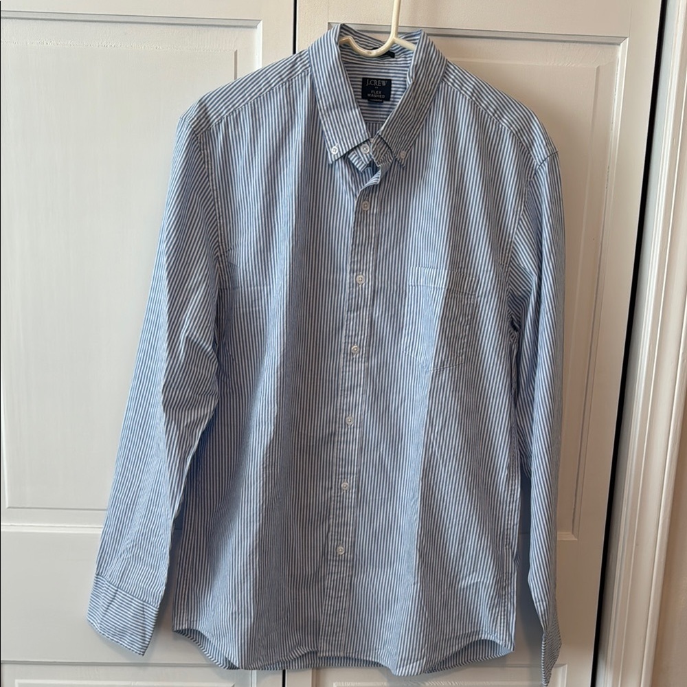 NWT J Crew Classic Blue Striped Men's Shirt